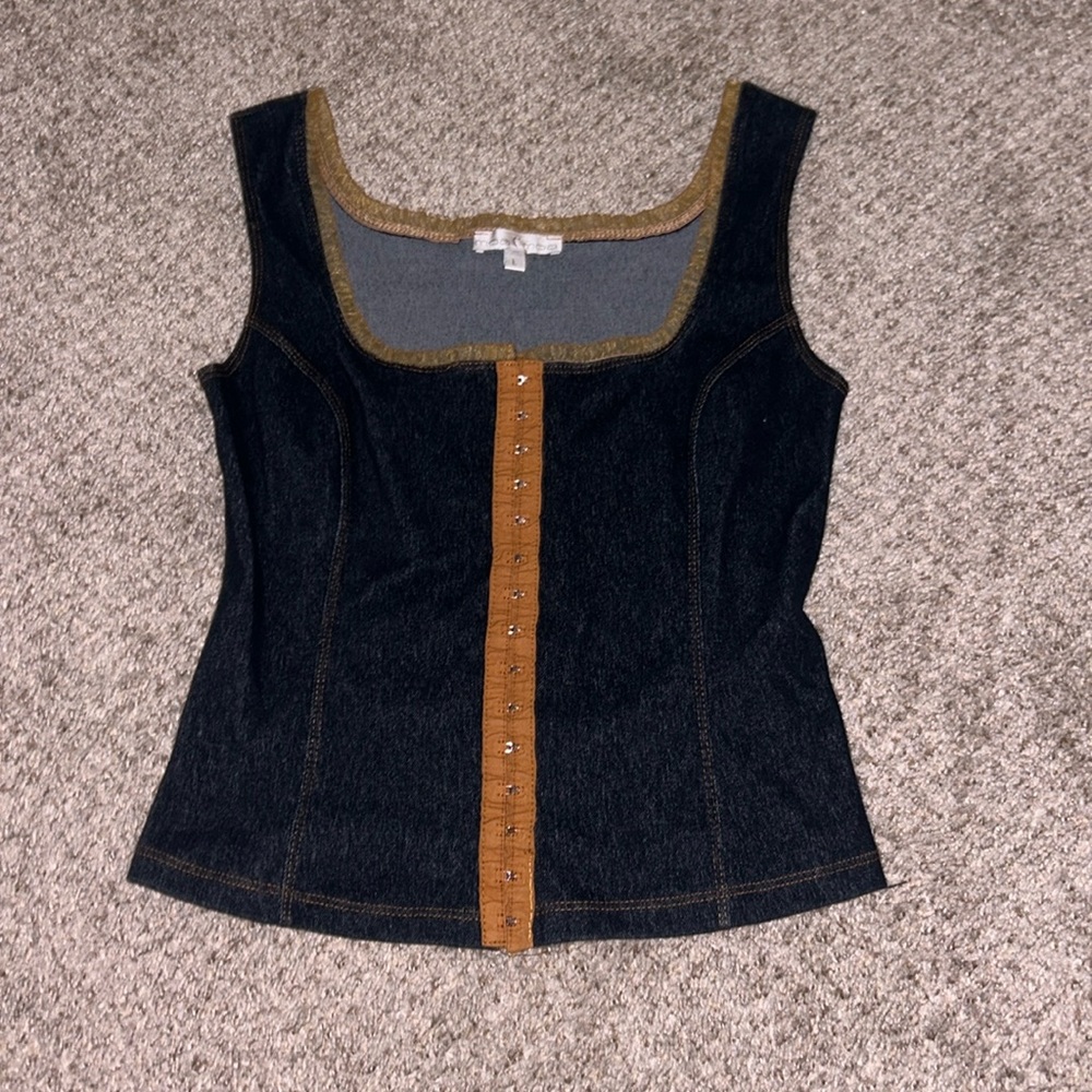 vintage denim corset